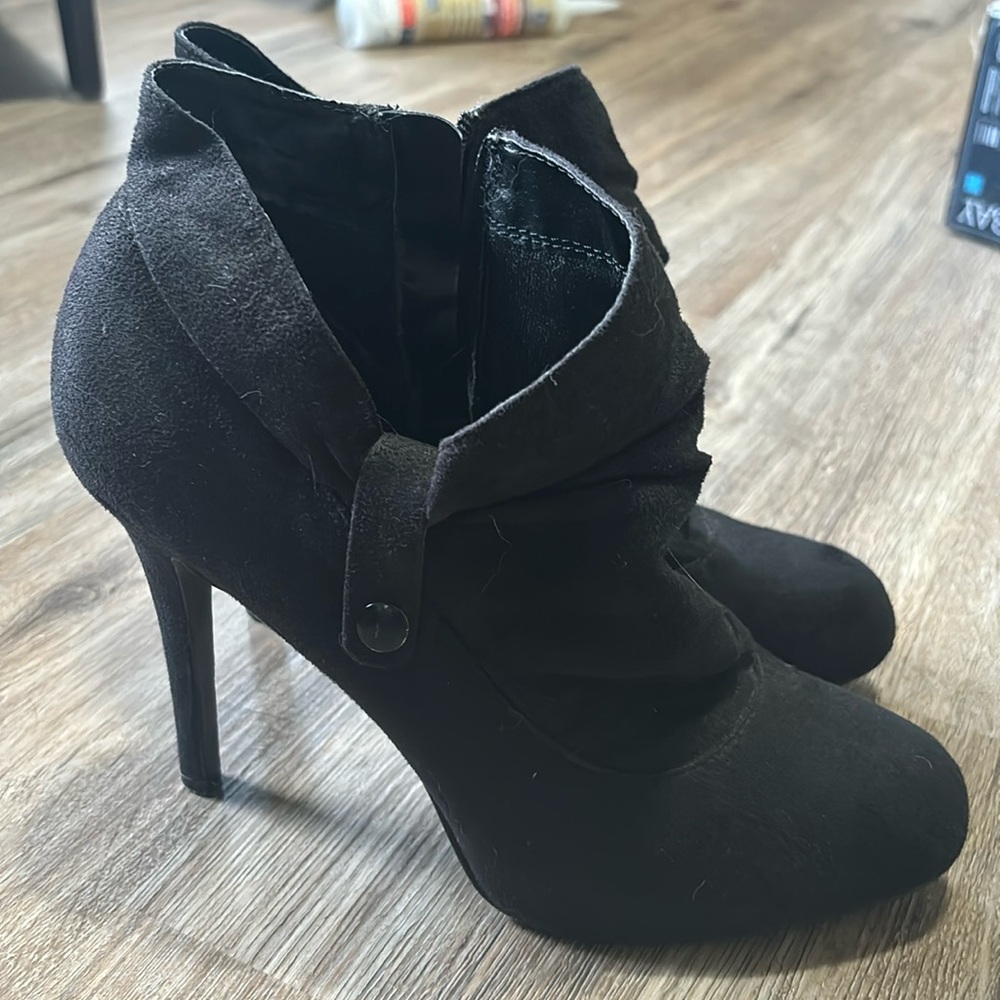 Black High Heel Booties